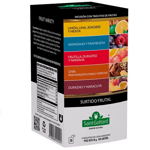 Infusiones SAINT GOTTARD Surtido frutal Caja 20Un