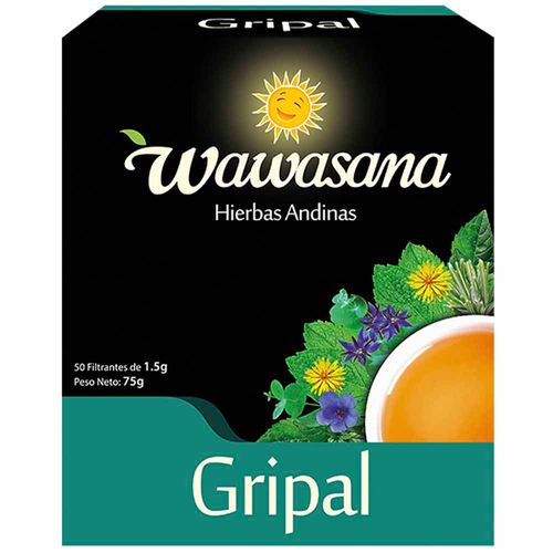 Infusión Gripal WAWASANA con Hierbas Andinas Caja 50un