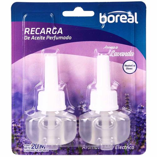 Aromatizador Eléctrico BOREAL Lavanda Recarga Paquete 2un