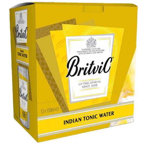 Agua Tónica BRITVIC Paquete 12un Lata 150ml