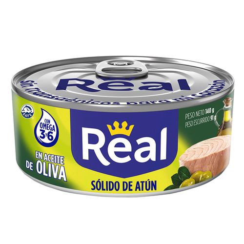 Sólido de Atún REAL en Aceite de Oliva Lata 140g