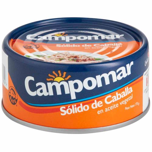 Sólido de Caballa CAMPOMAR en Aceite Vegetal Lata 170g