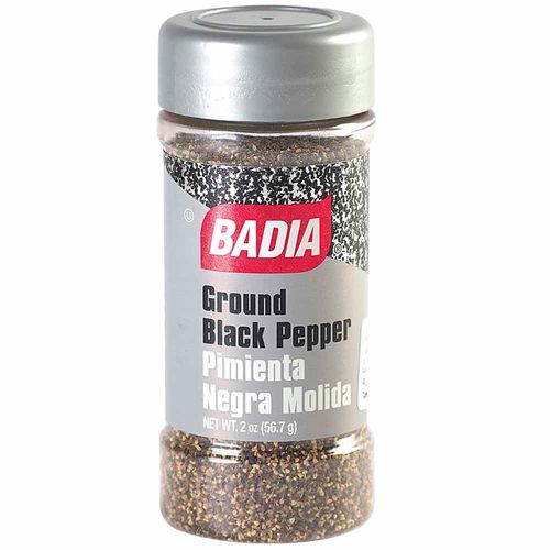 Pimienta BADIA Negra molida Frasco 56.7Gr