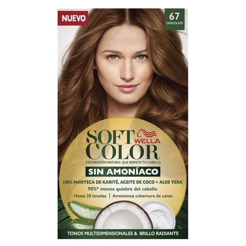 Tinte para Cabello SOFT COLOR Sin Amoníaco 67 Chocolate Caja 1un