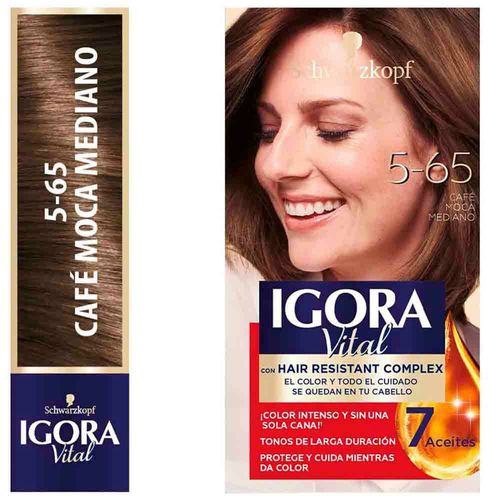 Tinte para Cabello IGORA Vital 5-65 Café Moca Mediano Caja 1un