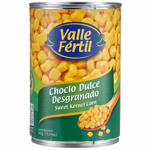 Conserva VALLE FERTIL Choclo dulce desgranado Lata 432Gr