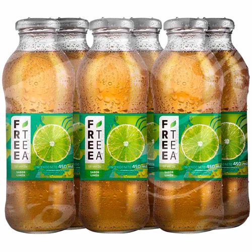 Té Verde FREE TEA Sabor Limón Botella 450ml Paquete 6un