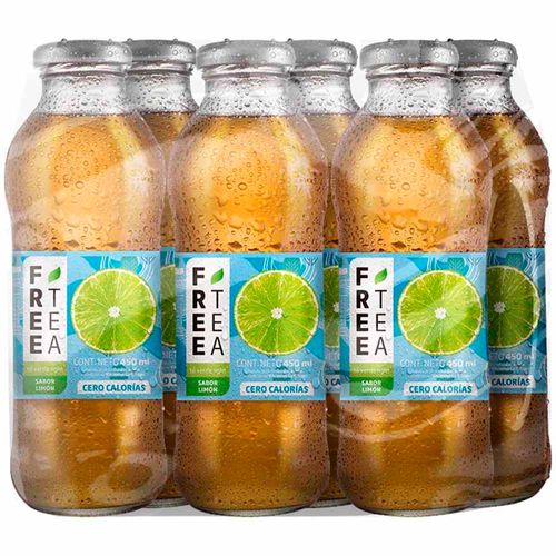 Té Verde FREE TEA Light Sabor Limón Botella 450ml Paquete 6un