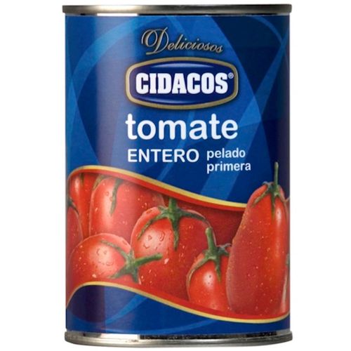 Tomate Entero Pelado CIDACOS Lata 400g