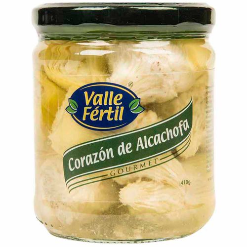 Conserva VALLE FERTIL Corazón de Alcachofa Frasco 410g