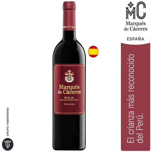 Vino Tinto MARQUÉS DE CÁCERES Rioja Crianza Botella 750ml