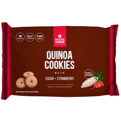 Galletas Integrales NUTRISHAKE de Cacao y Fresa Bolsa 6un