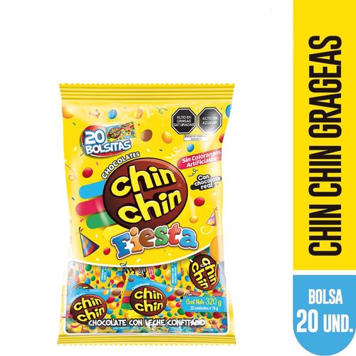 Grageas CHIN CHIN Fiesta Bolsa 16g Paquete 20un