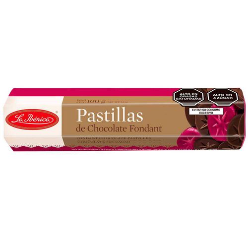 Chocolate LA IBÉRICA Pastillas Fondant Semi Dulce Caja 100g