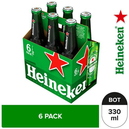 Cerveza HEINEKEN Botella 330ml Pack 6un