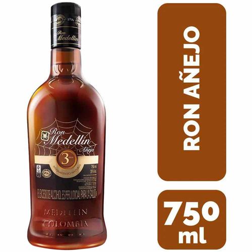 Ron MEDELLÍN 3 Años Botella 750ml