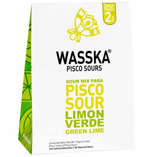 Mix Para Hacer Pisco Sour WASSKA Limón verde Sobre 125g