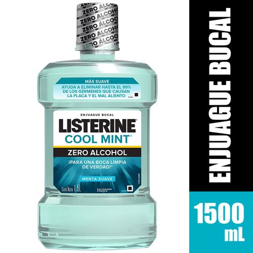 Enjuague Bucal LISTERINE Cool Mint Zero Alcohol Frasco 1.5L