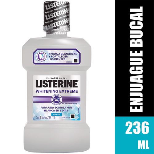 Enjuague Bucal LISTERINE Whitening Extreme Menta Botella 236ml