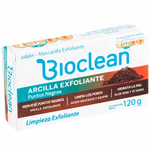 Jabón BIOCLEAN Mascarilla Exfoliante Arcilla Caja 120g