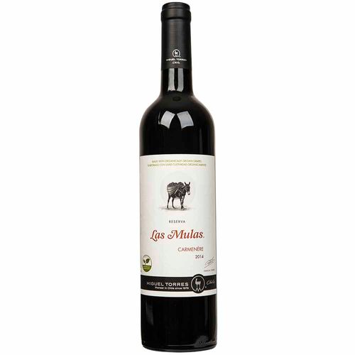 Vino LAS MULAS Carmenere Reserva Botella 750ml