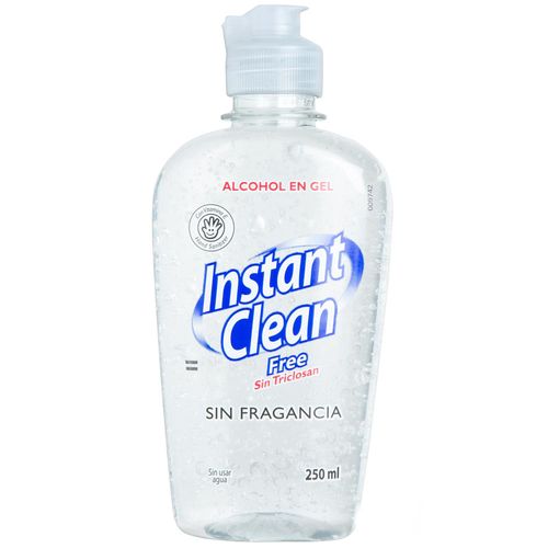 Alcohol en Gel INSTANT CLEAN Frasco 250ml