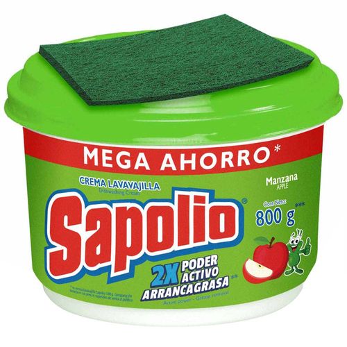 Lavavajillas SAPOLIO Manzana Pote 800g