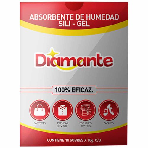 Deshumedecedor  DIAMANTE Sili-Gel Paquete 10un Sobre 10g