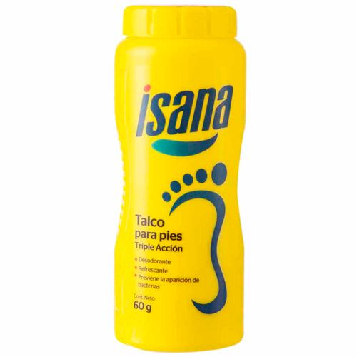 Talco para Pies ISANA Triple Acción Frasco 60g