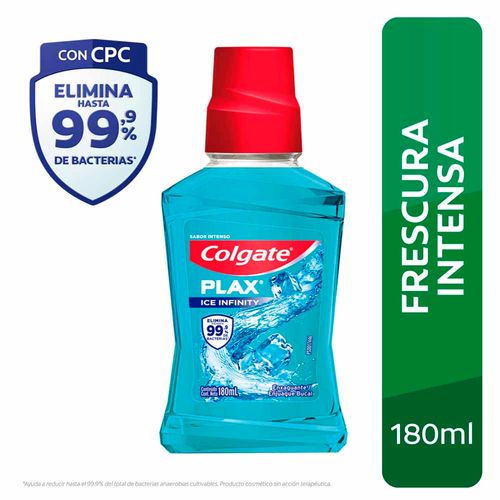 Enjuague Bucal COLGATE Plax Ice Infinity Frasco 180ml