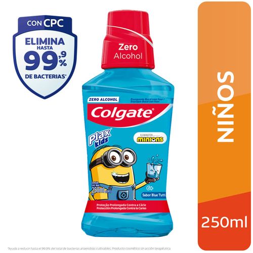 Enjuague Bucal Colgate Plax Kids Minions 250ml