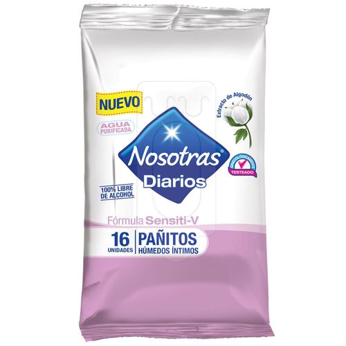 Pañitos Intimos NOSOTRAS Diarios Sensitive Paquete 16un