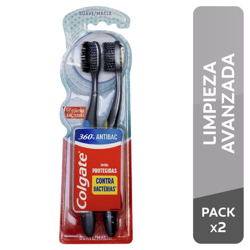 Cepillo de Dientes COLGATE 360° Antibacterial Paquete 2un