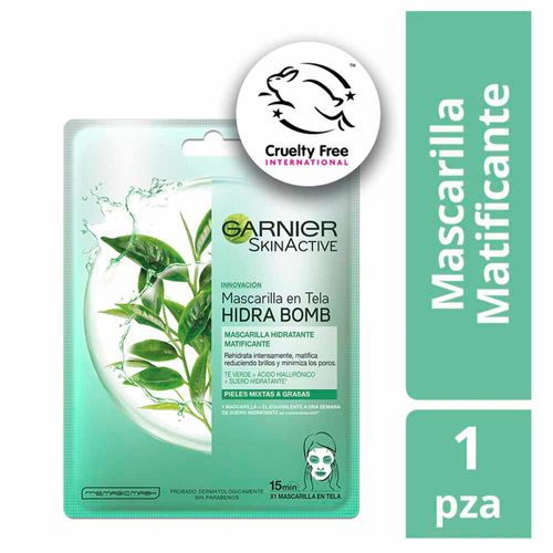 Mascarilla Facial en Tela GARNIER Matificante Sobre 1un