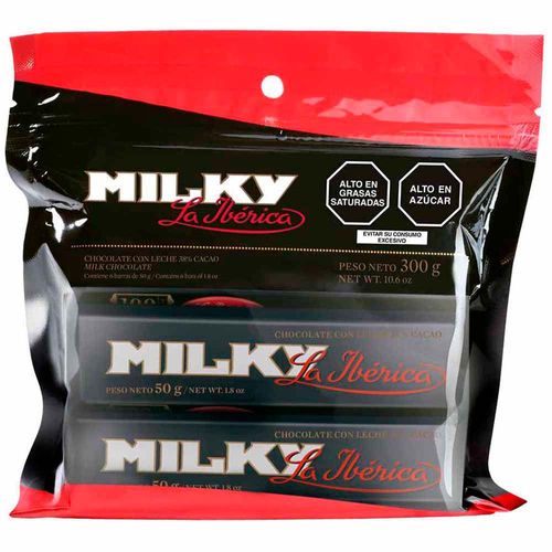 Chocolate LA IBÉRICA MILKY De leche Caja 6Un