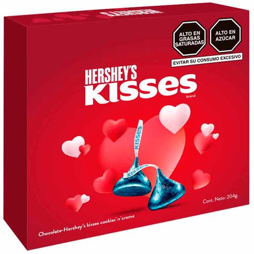 Chocolate HERSHEY'S Kisses Red Caja 204g