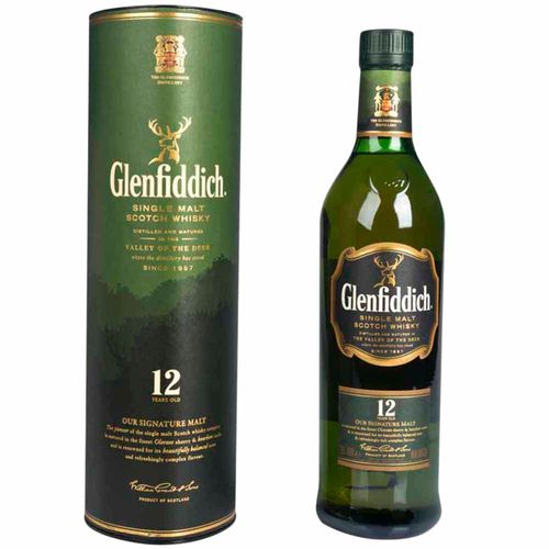 Whisky GLENFIDDICH Single Malt 12 Años Botella 750ml