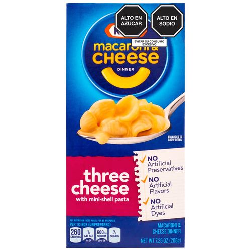 Macaroni & Cheese KRAFT Tres Quesos Caja 206g