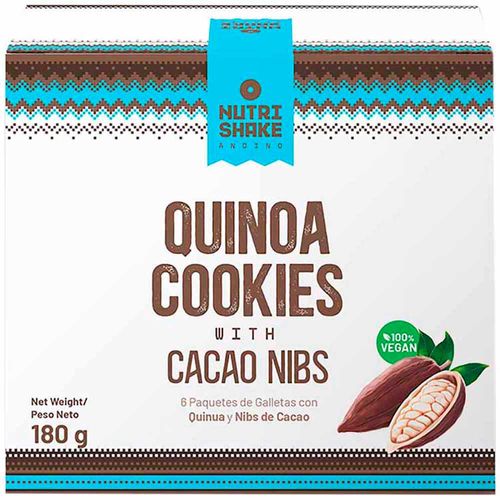 Perú Pasión - Galletas de Quinua NUTRISHAKE Cacao Paquete 6un