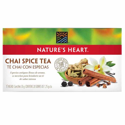 Té Negro NATURE'S HEART Chai con Especias Caja 20un