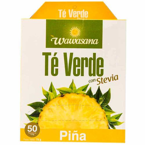 Infusiones WAWASANA Te verde piña Caja 50Un