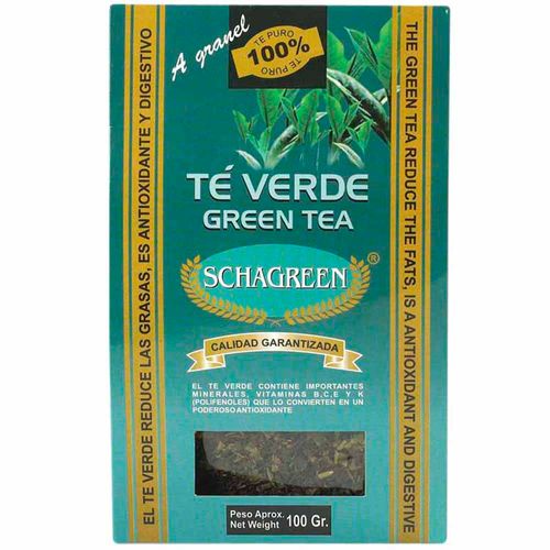 Infusiones SCHAGREEM Té verde con Stevia Caja 100un