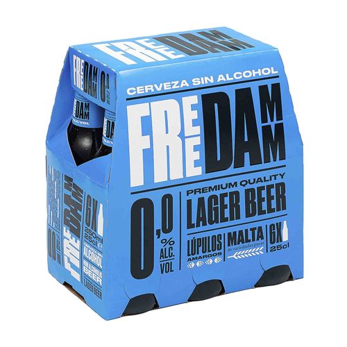 Cerveza ESTRELLA DAMM Sin Alcohol Botella 250ml Paquete 6un