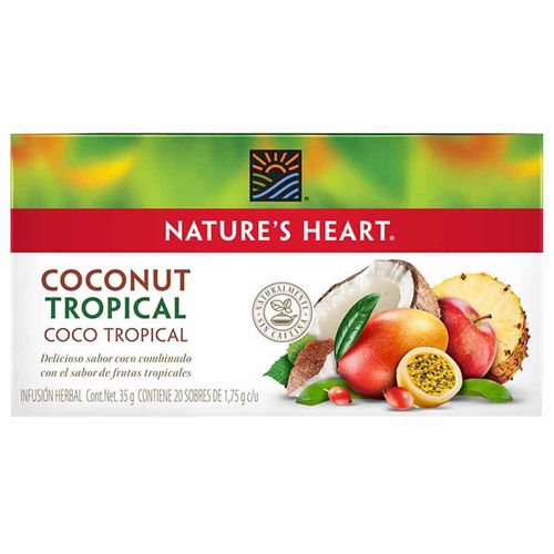 Infusión NATURE'S HEART Coconut Tropical Caja 20un