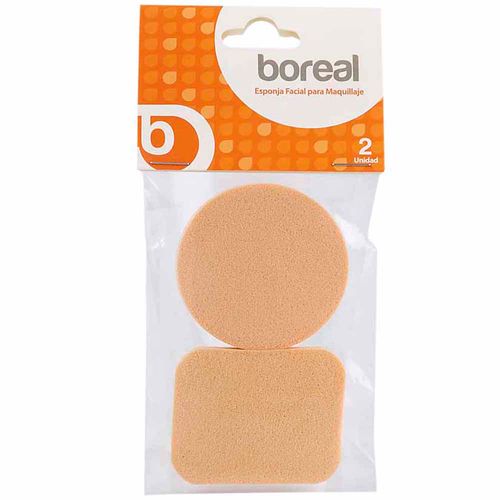 Esponja Facial BOREAL para Maquillaje Bolsa 2un