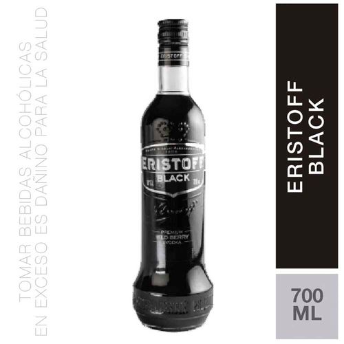 Vodka ERISTOFF Black Botella 700ml