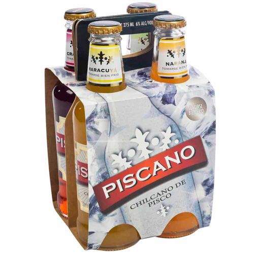 Chilcano PISCANO Sabores Varios Botella 275ml 4 pack