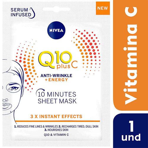 Mascarilla Facial NIVEA Q10 Plus C Paquete 1un