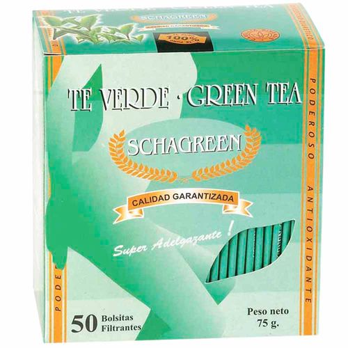 Infusiones SCHAGREEN Té Verde Adelgazante Caja 50un