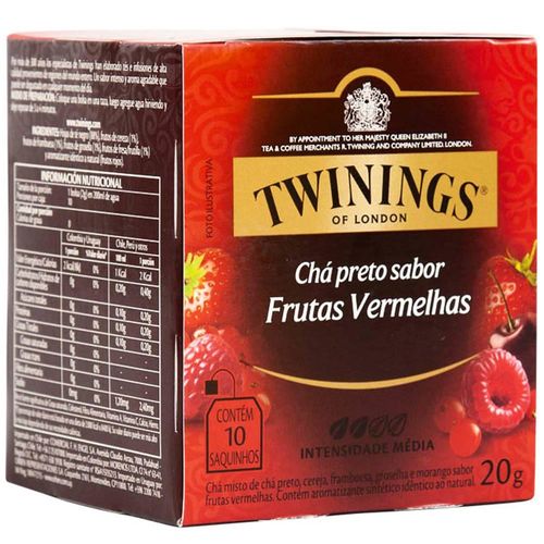 Té Negro TWININGS Frutos Rojos Caja 10un